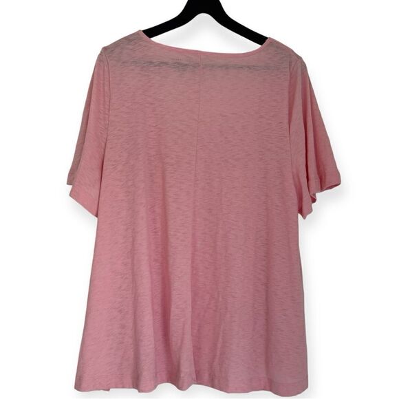 Lane Bryant Swing Flutter-Sleeve Square-Neck Tee Size 14/16 - Picture 3 of 6